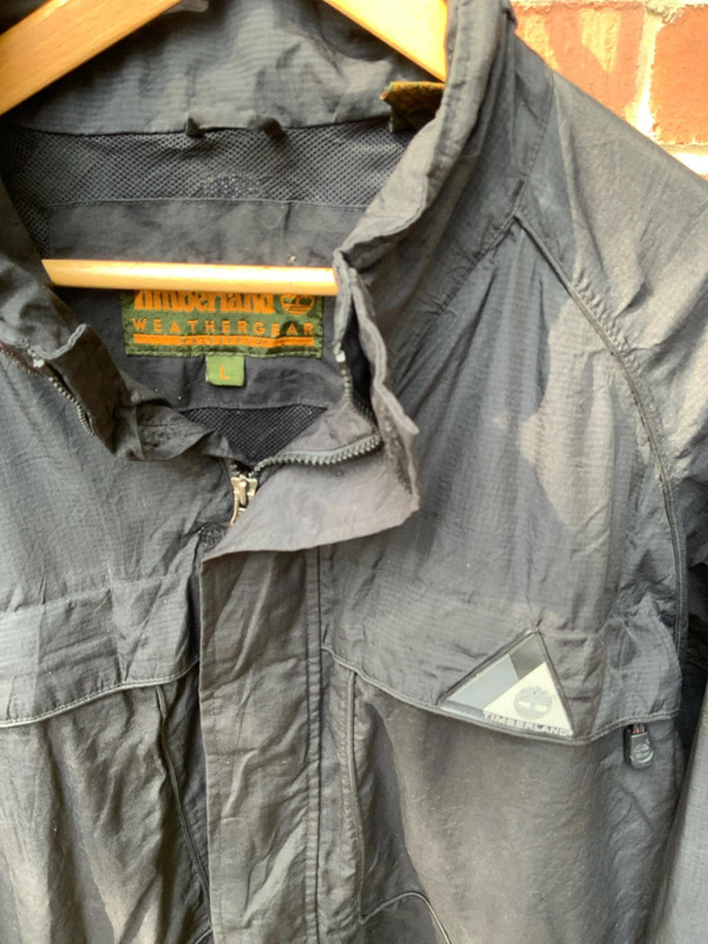 Weathergear Lightweight Black Jacket Size L Windbreaker Outdoor Coat