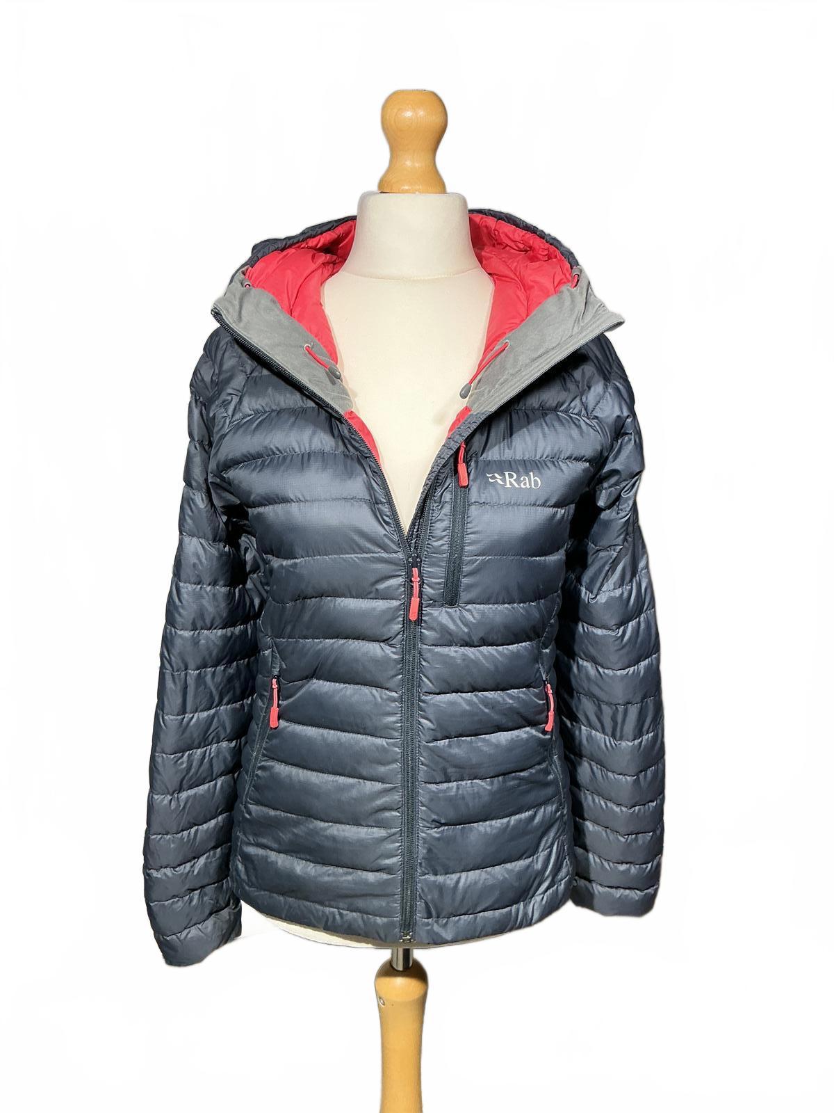 Rab Women's Insulated Hooded Jacket - Grey with Red Lining