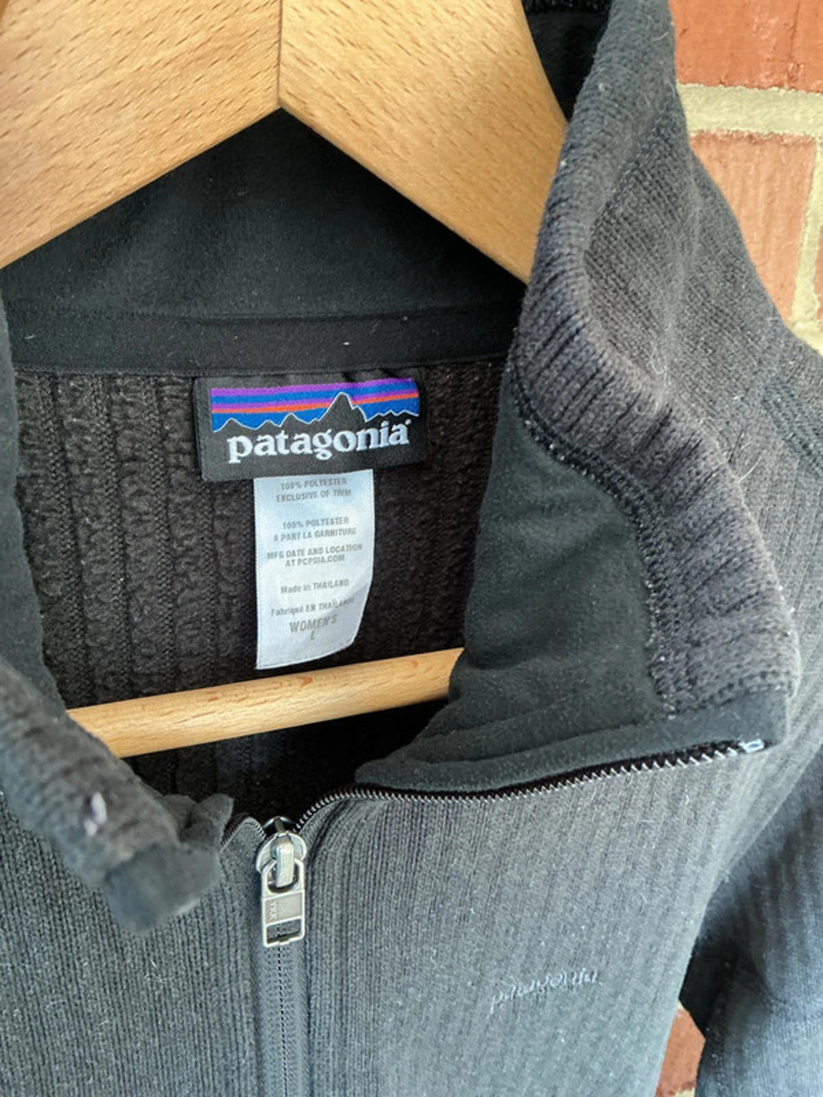 Patagonia Grey Full Zip Fleece Jacket Size Regular Large Warm Casual Outdoor