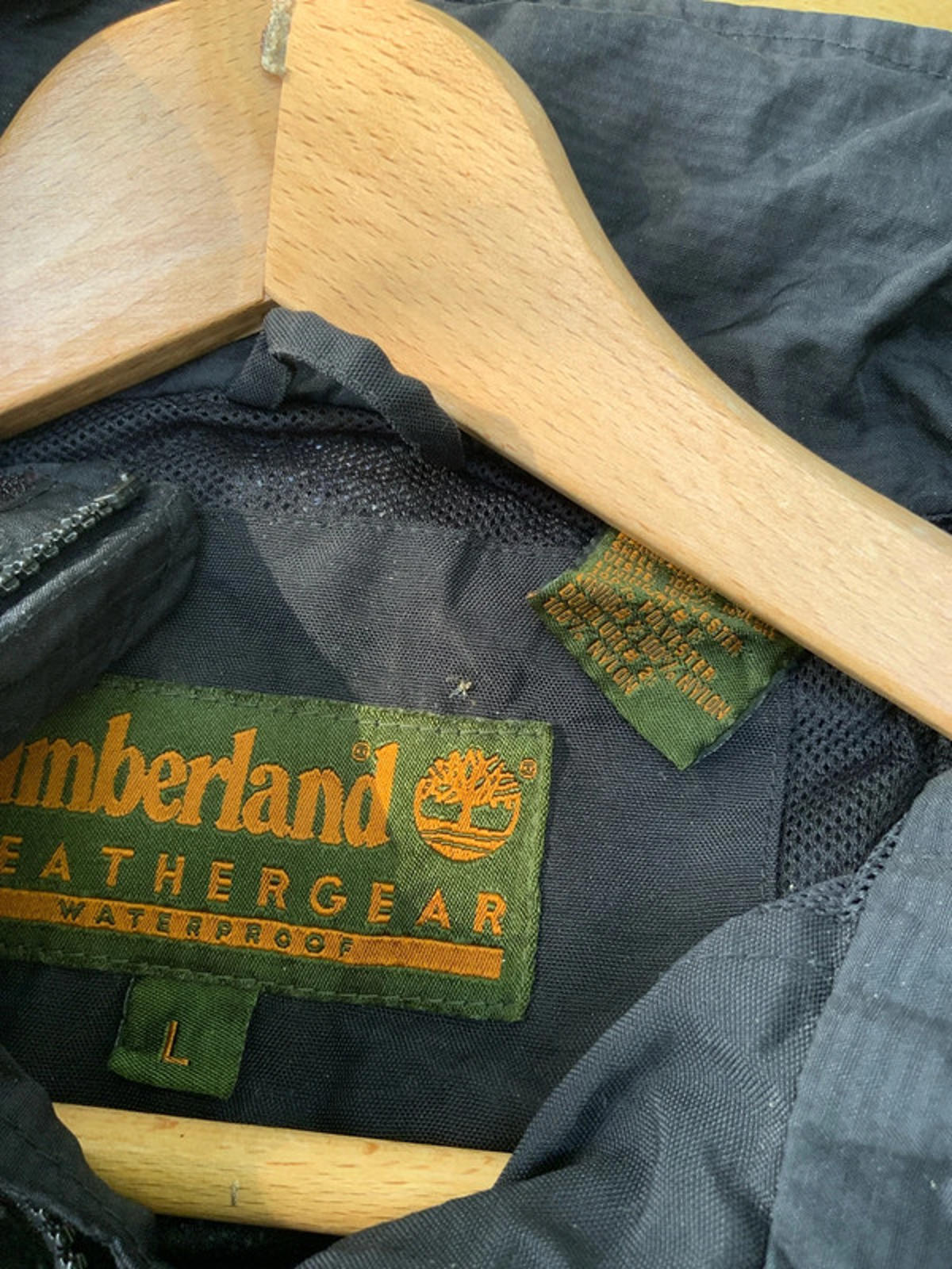 Weathergear Lightweight Black Jacket Size L Windbreaker Outdoor Coat