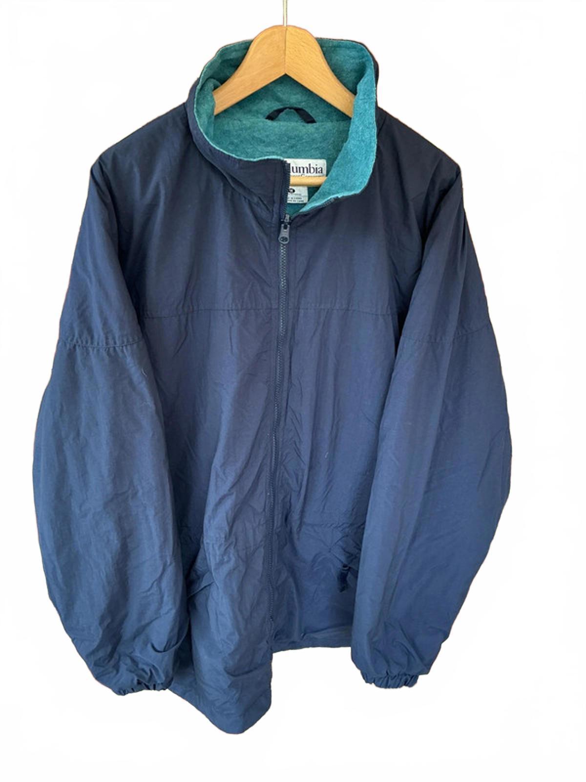 Columbia Women's Extended Size 1X Navy Blue Fleece Lined Jacket