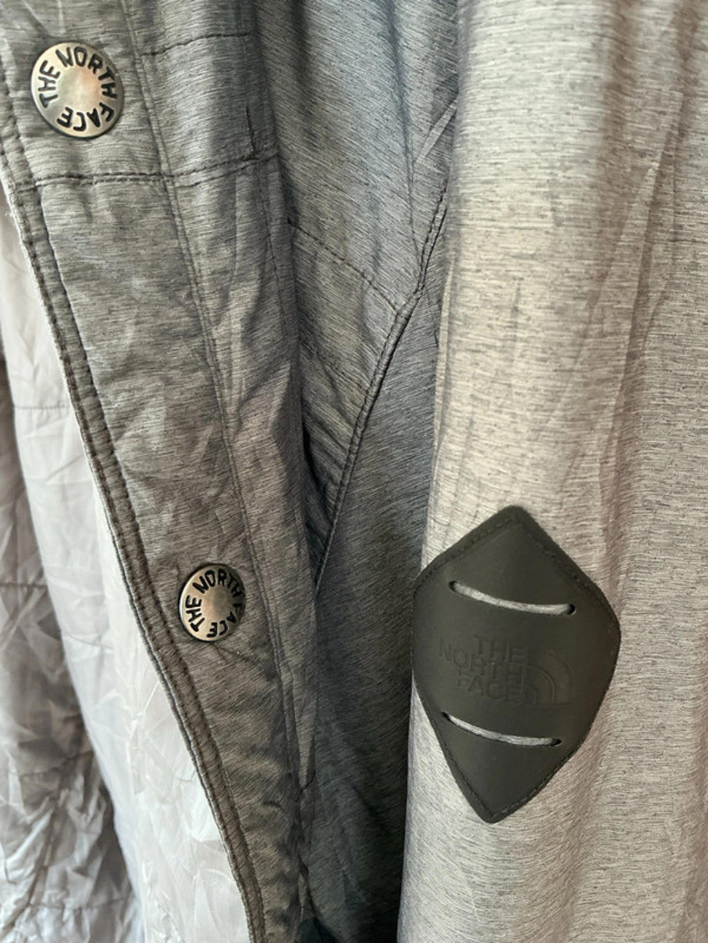 The North Face Shacket Padded Stud Close XL Gray Utility Shirt