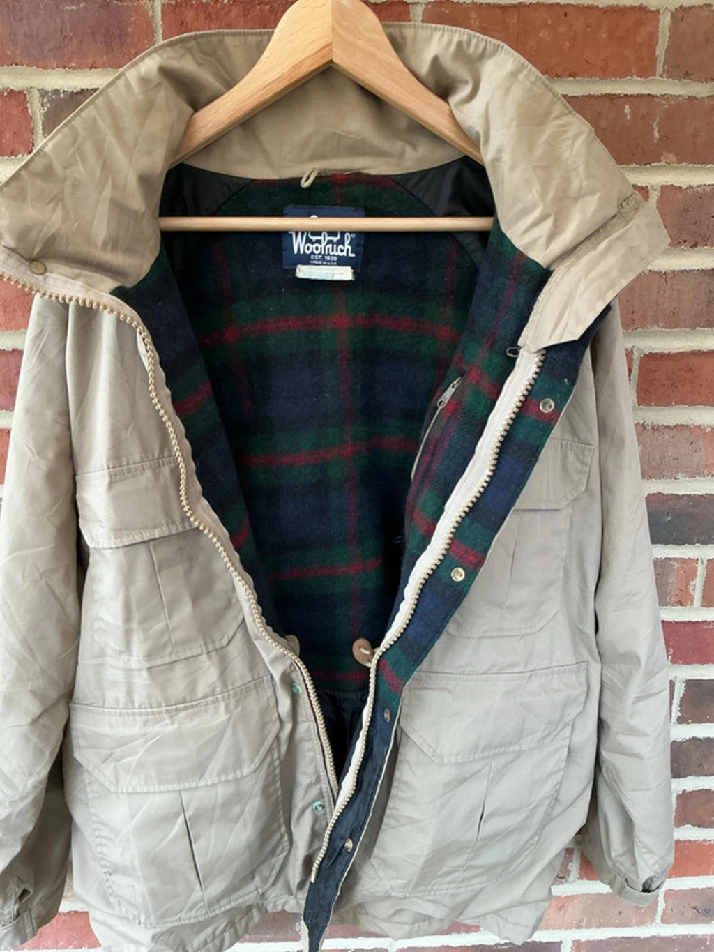 Woolrich wool lined parka large