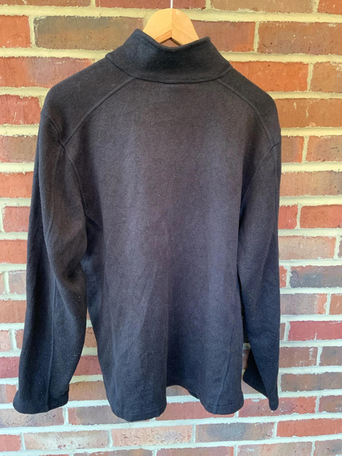 The North Face Men's Fleece Half-Zip Sweatshirt Large Black Very Good