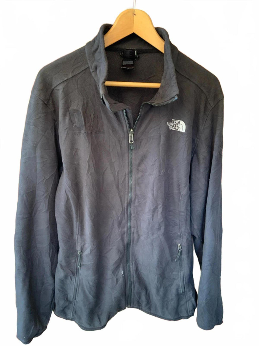 The North Face Men's Fleece Jacket Large Black Full Zip Very Good