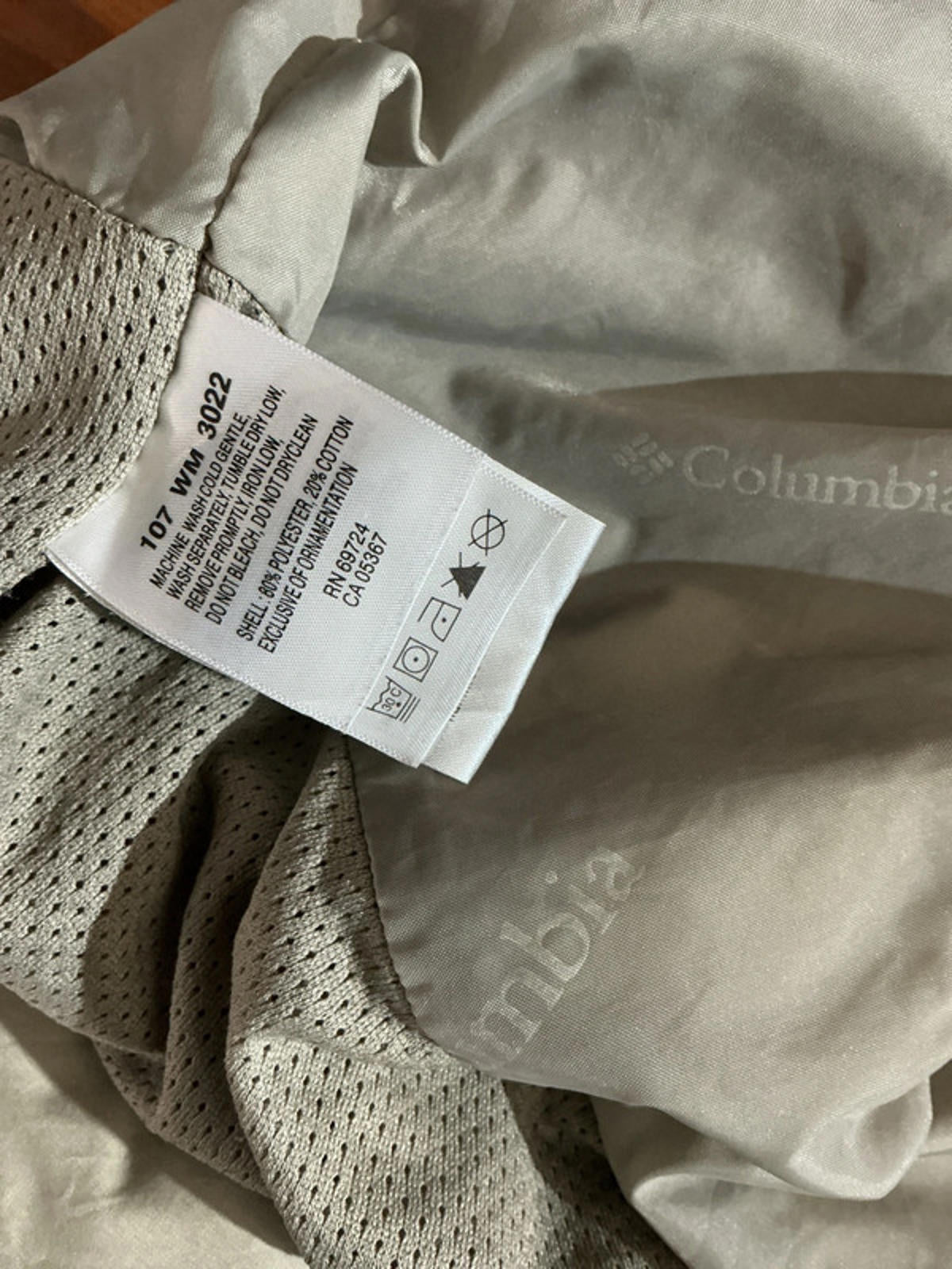 Columbia Lightweight Outdoor Jacket Size Xxl Neutral Beige for Men