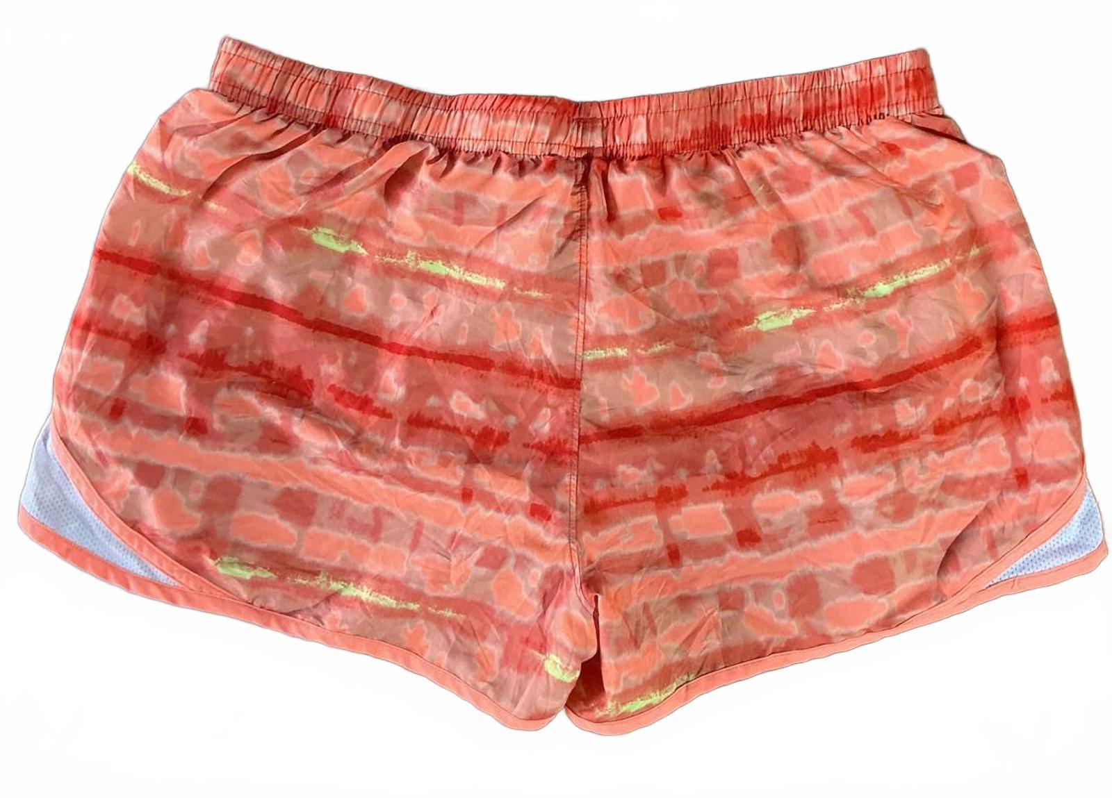 Womens Orange Running Shorts with Drawstring Waist