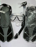 Large Size 9-13 Adjustable Diving Fins with Snorkel and Mask Set