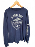 Columbia Sportswear Co. Men's XL Navy Blue Long Sleeve T-Shirt Portland