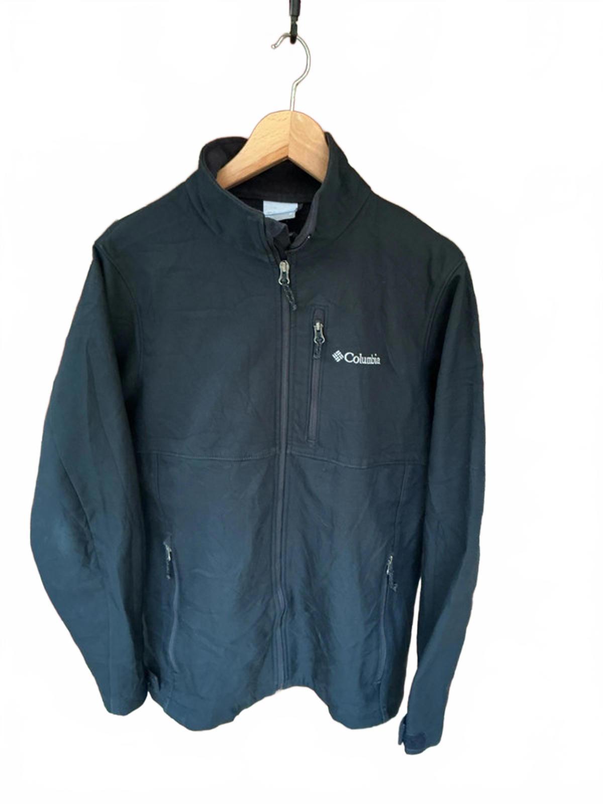 Columbia Black Softshell Jacket Size M Lightweight Outdoor Zip-Up