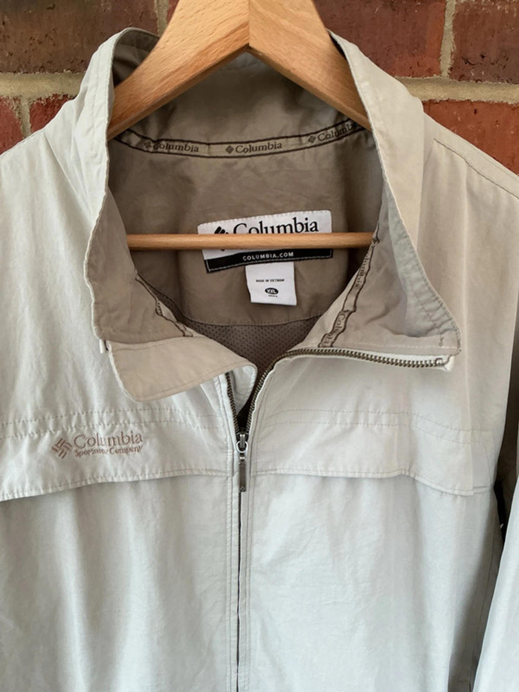 Columbia Lightweight Outdoor Jacket Size Xxl Neutral Beige for Men