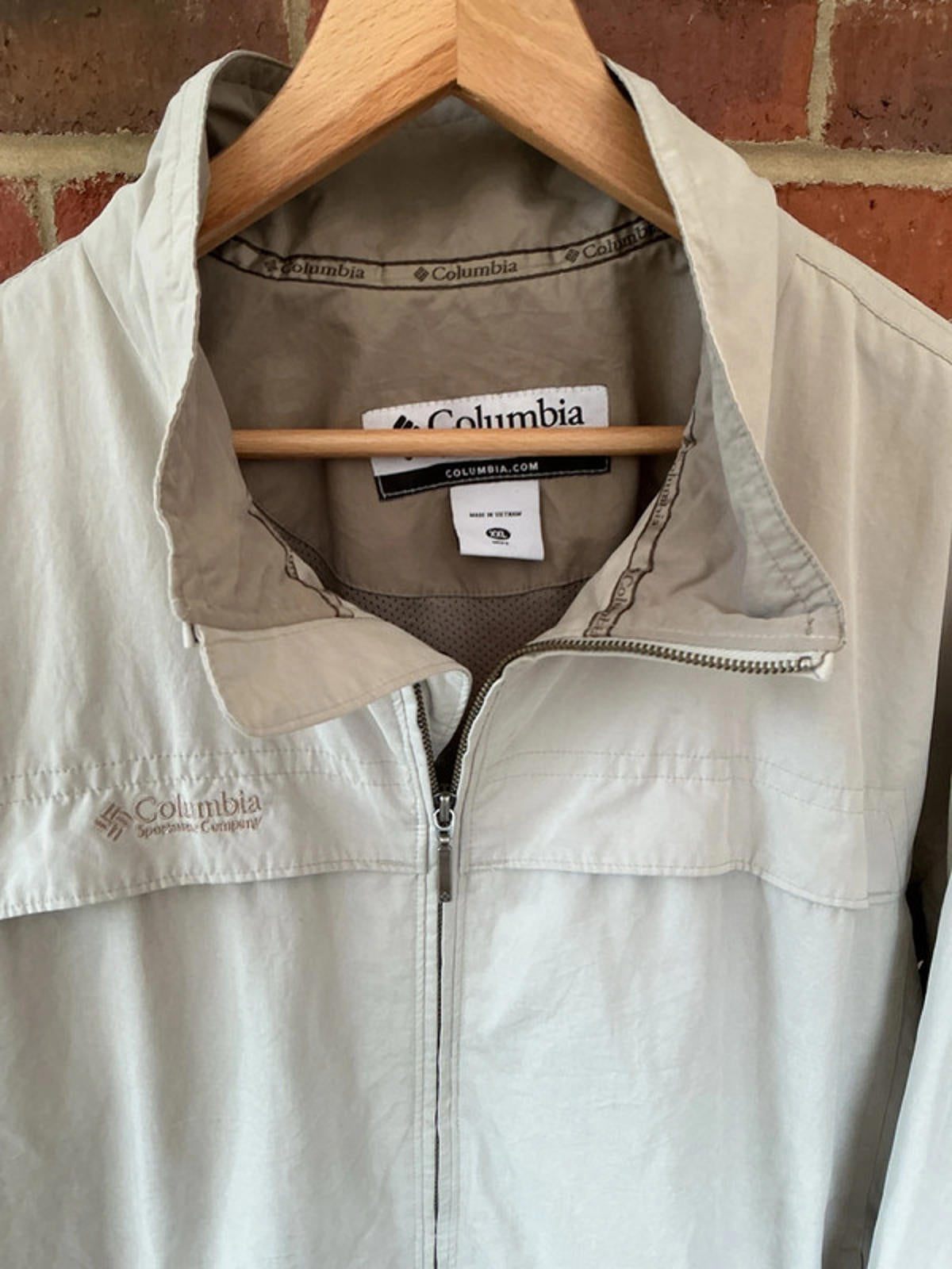 Columbia Lightweight Outdoor Jacket Size Xxl Neutral Beige for Men