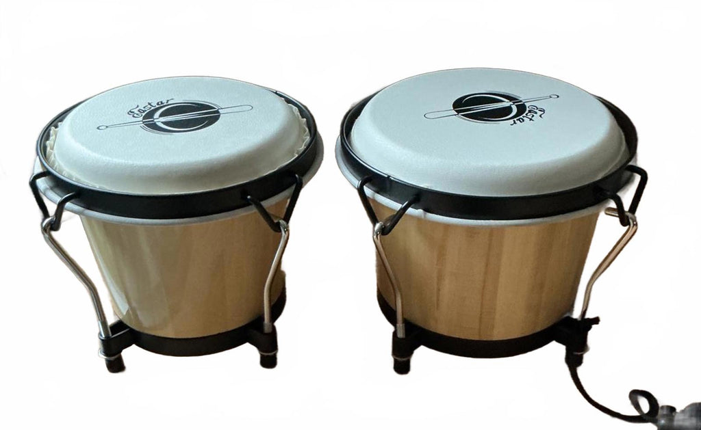 Easter Ebo1 Bongo Drums Set Wood 6 and 7
