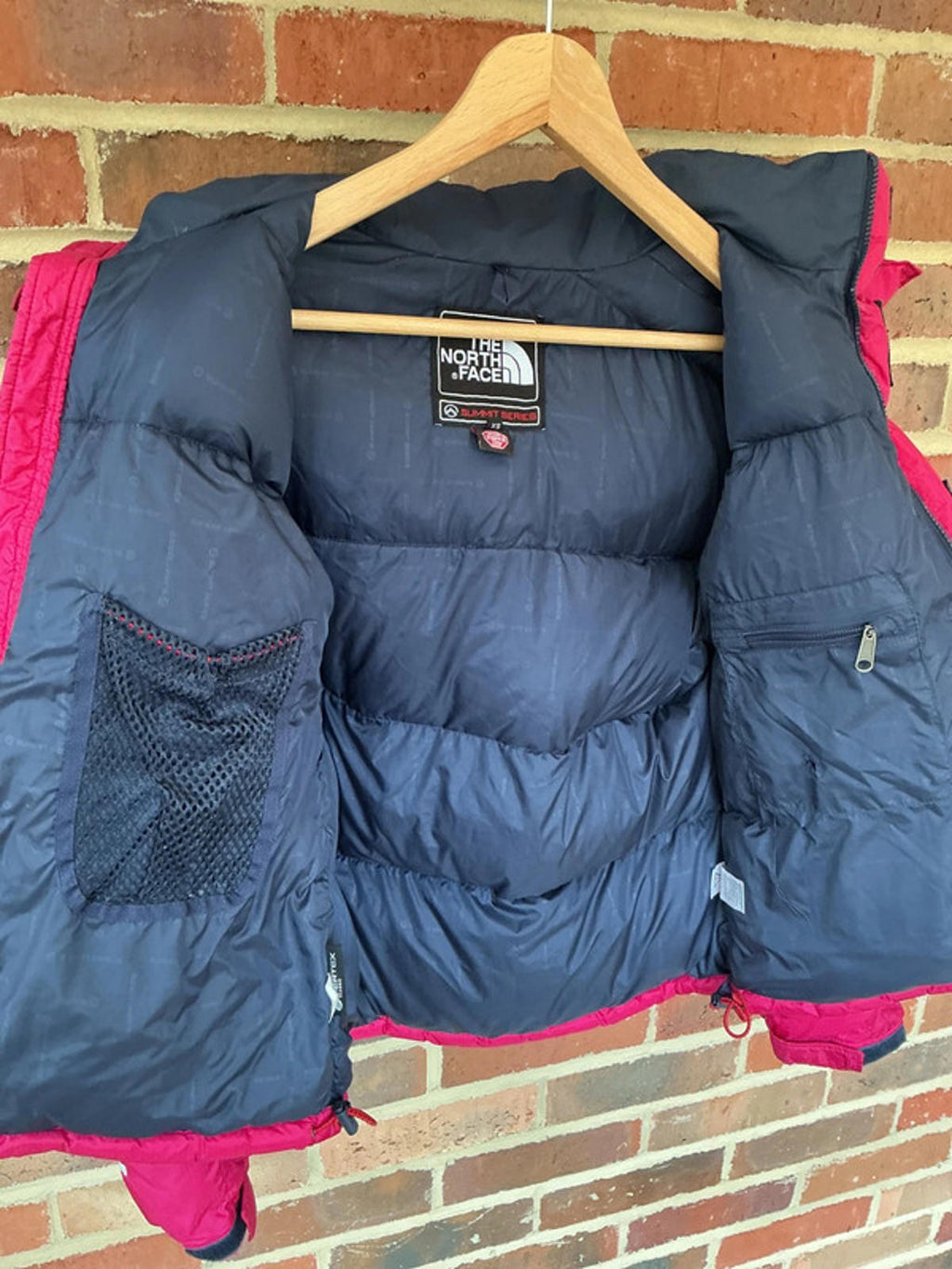 The North Face Women's Summit Series Down Jacket Small Pink Black Very Good