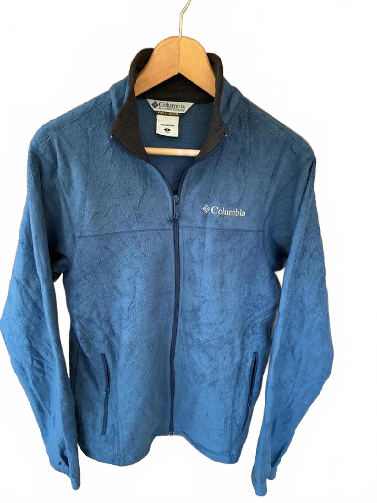 Columbia Men's Blue Fleece Jacket Size S Outdoor Lightweight Warm Layer