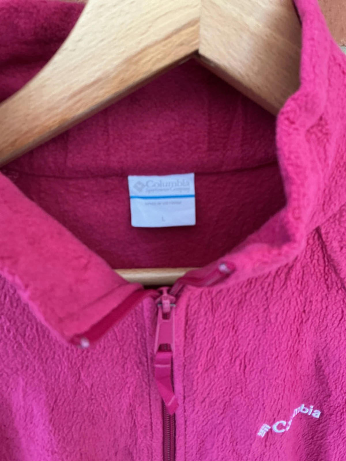 Columbia Pink Fleece Jacket Size L