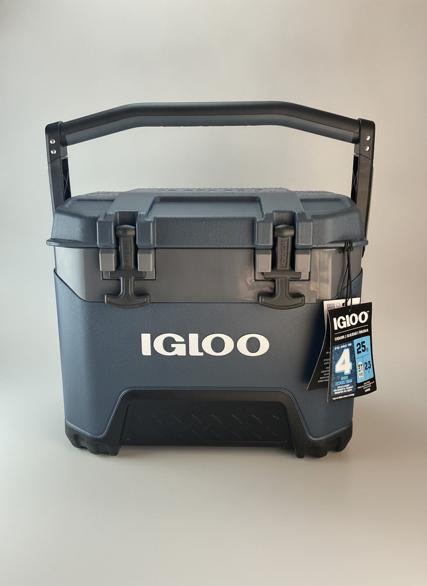 Igloo Cooler 25 Qt New Gray Portable 4 Days Ice Retention 37 Cans Capacity