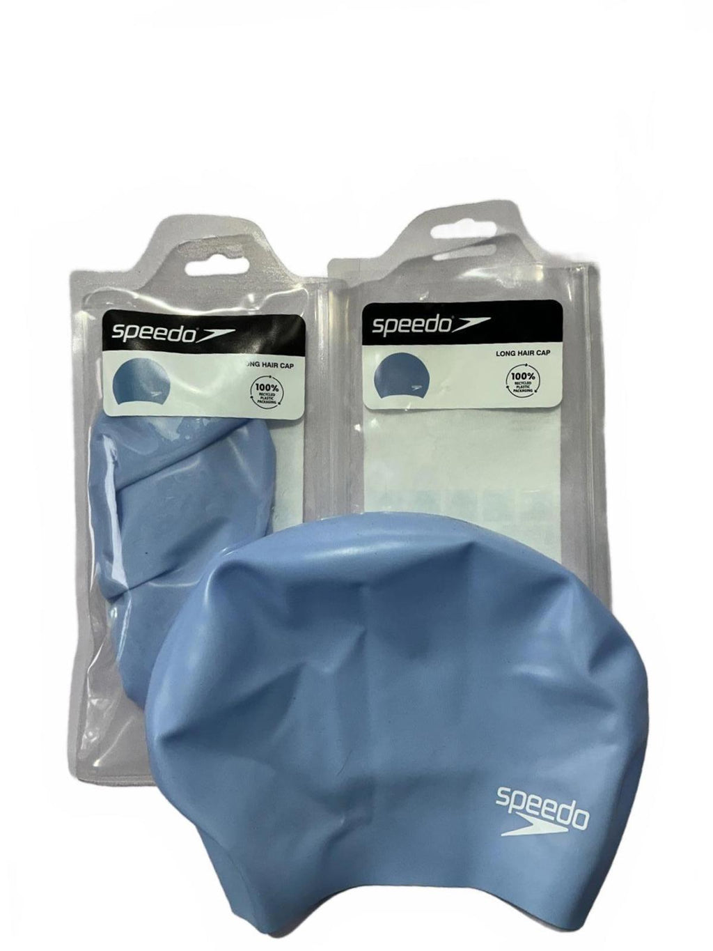 Two Speedo Long Hair Swim Cap Size One Size