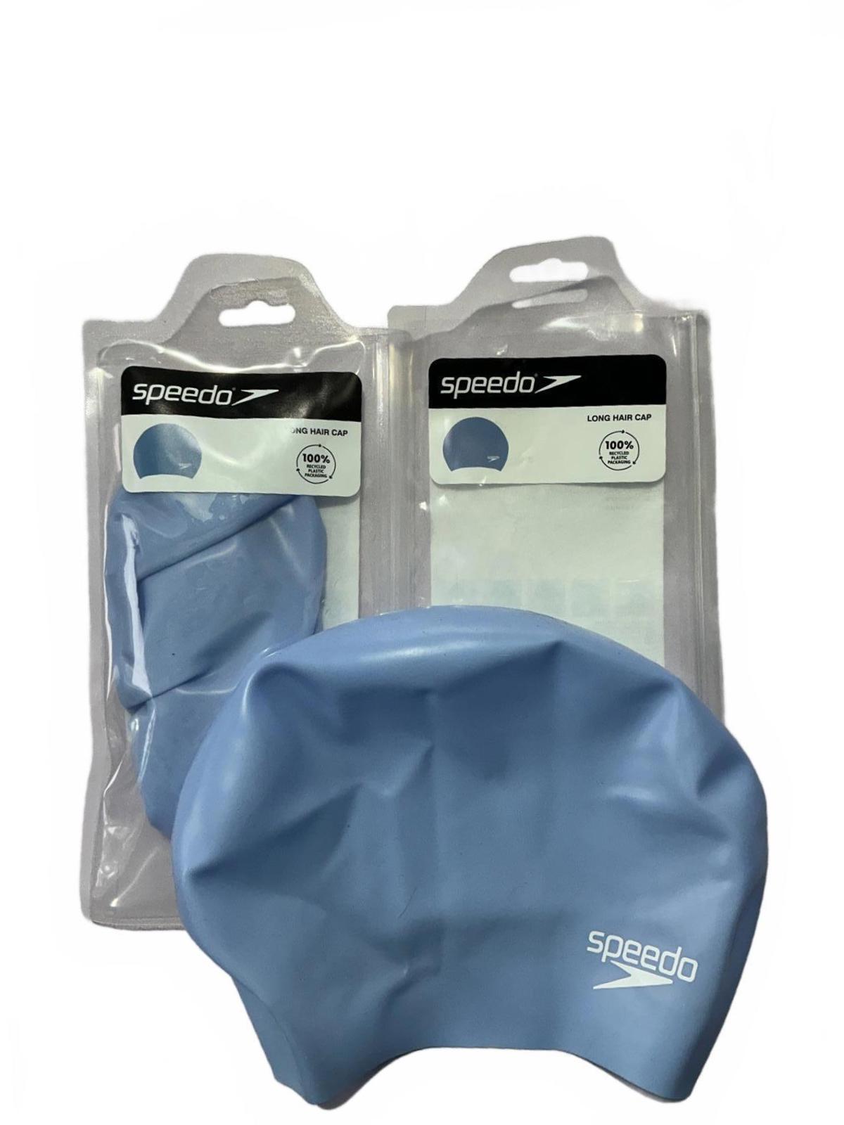 Two Speedo Long Hair Swim Cap Size One Size