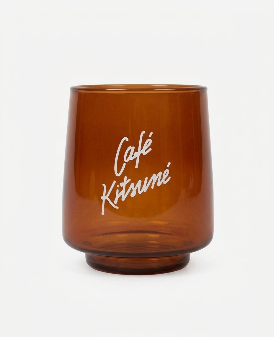 Maison Kitsuné Cafe Kitsune X Kinto Glass in Bronze Brown