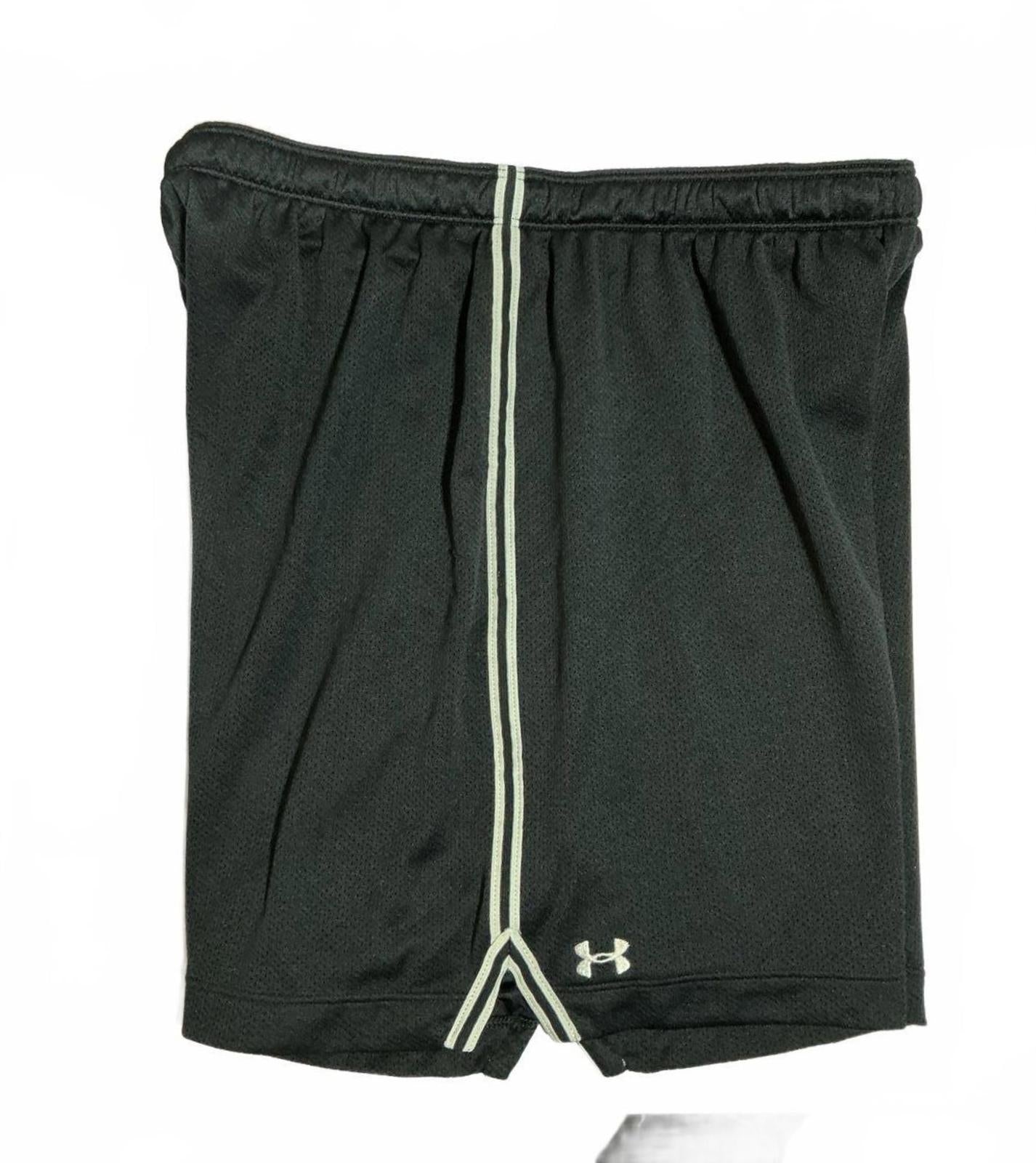 Under Armour Black Athletic Shorts with White Trim