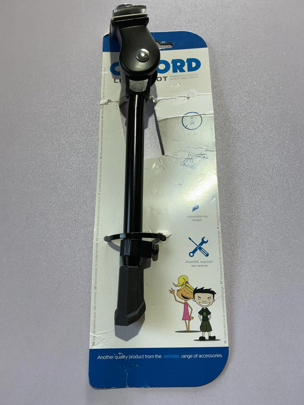 Oxford Littlefoot Kickstand for 16-20 inch Bikes - Black Adjustable