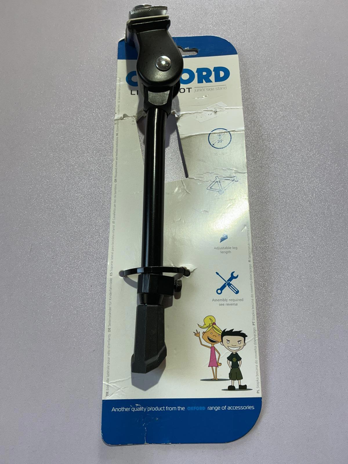 Oxford Littlefoot Kickstand for 16-20 inch Bikes - Black Adjustable