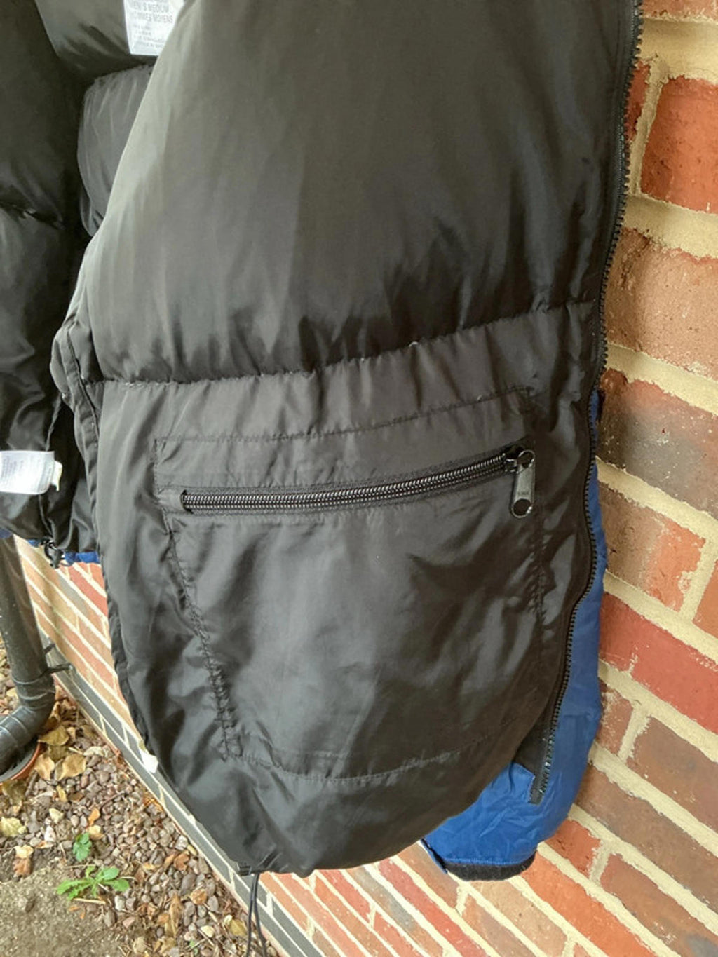 The North Face Men's Blue and Black Down Puffer Jacket
