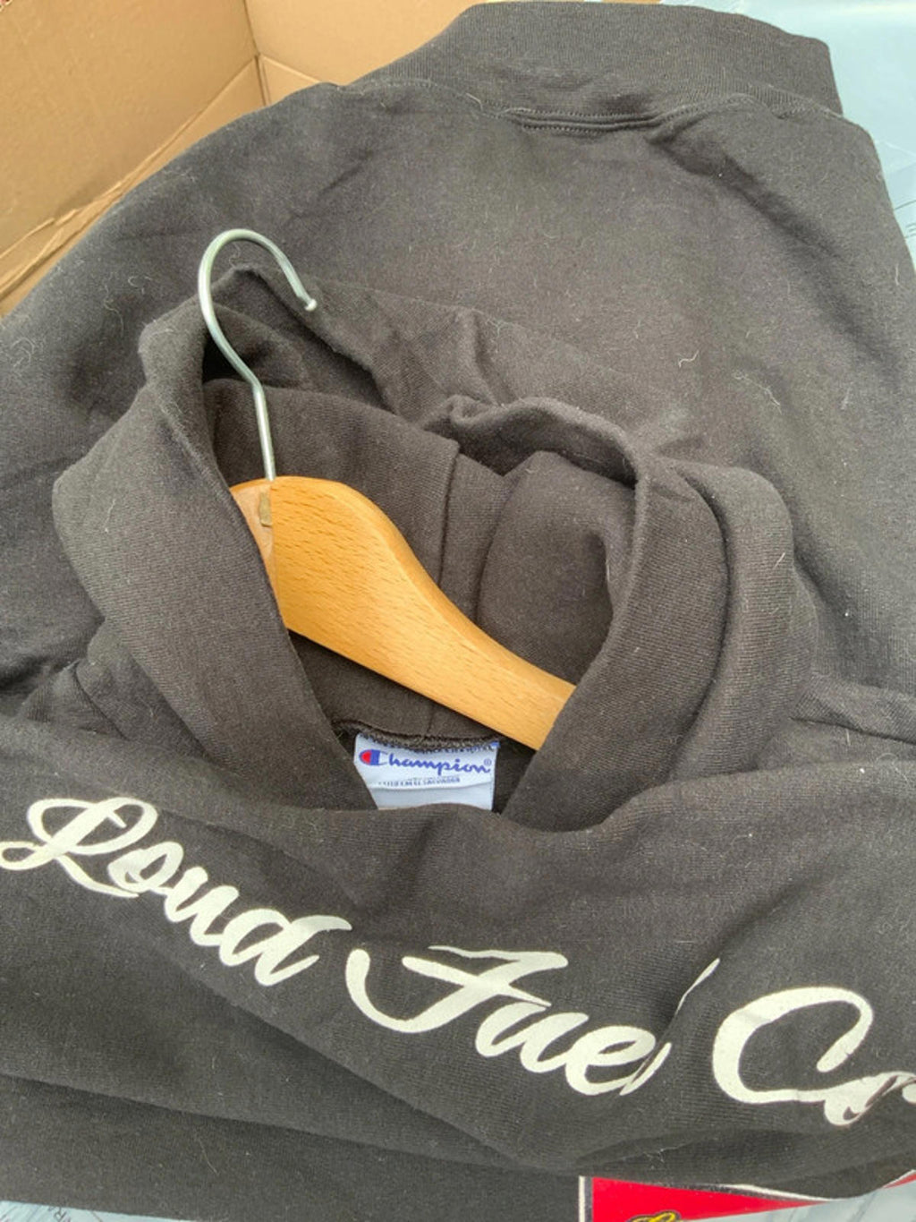 Champion loud fuel co hoodie large youth