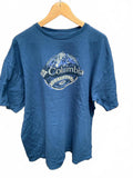 Columbia Original Blue Graphic T-Shirt Size XXL Casual Outdoor Wear