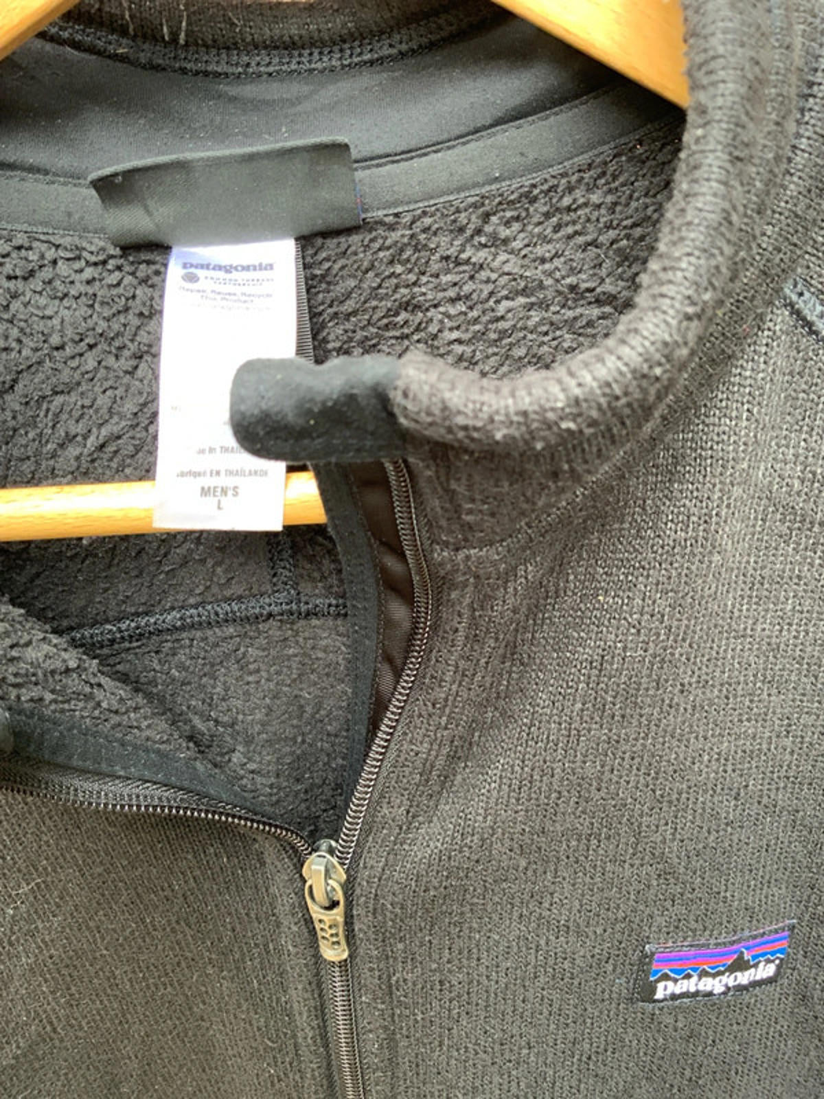 Patagonia Men's Grey Full Zip Fleece Jacket Size Regular Large Comfortable Warm