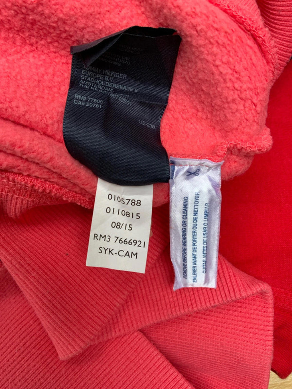 Tommy Hilfiger Girls Pink Hoodie Sweatshirt Size Regular M Casual Style