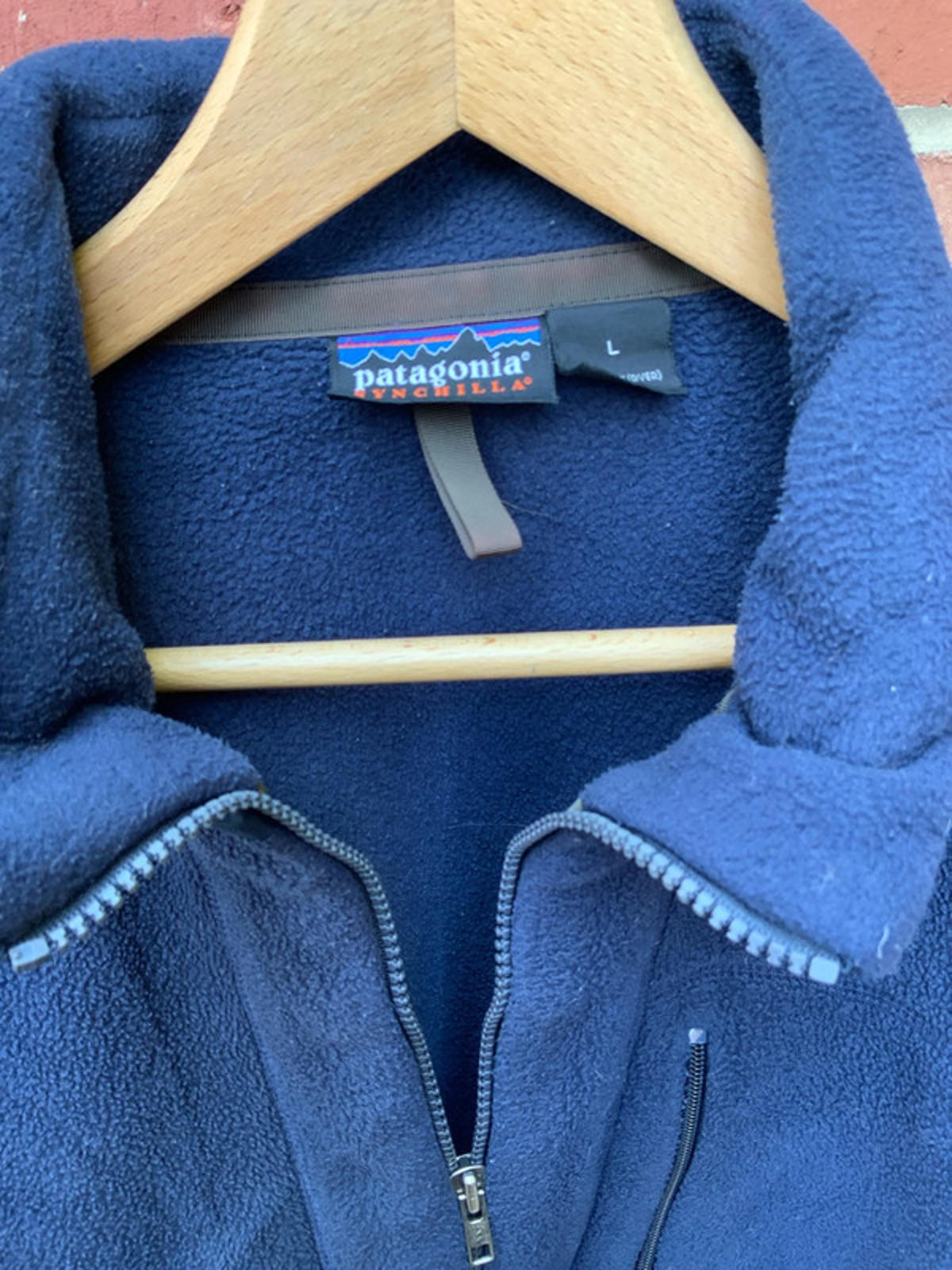 Men's Patagonia Synchilla Navy Blue Fleece Jacket Size Regular Large