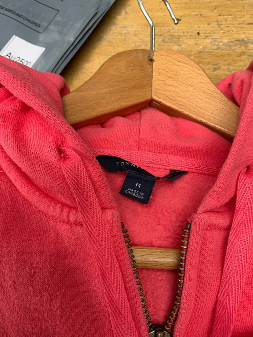 Tommy Hilfiger Girls Pink Hoodie Sweatshirt Size Regular M Casual Style