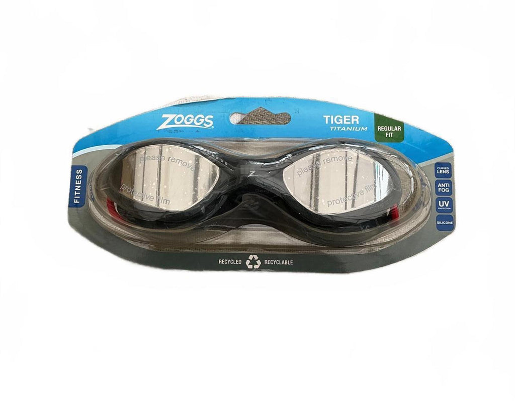 Zoggs Tiger Titanium Fitness Swimming Goggles Regular Fit