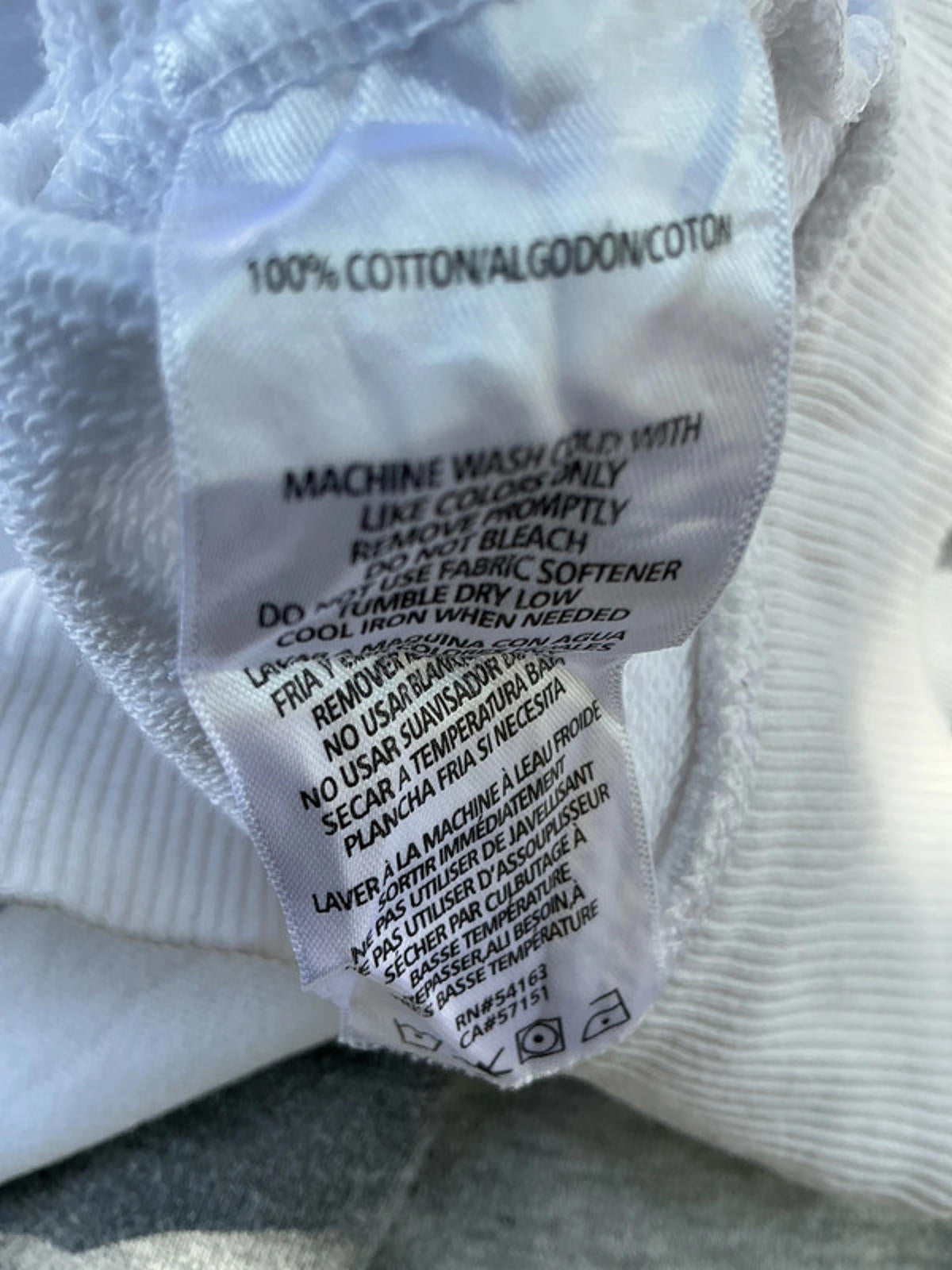 Tommy Hilfiger Sport White Zip-Up Hoodie Sweatshirt Size M Casual Wear