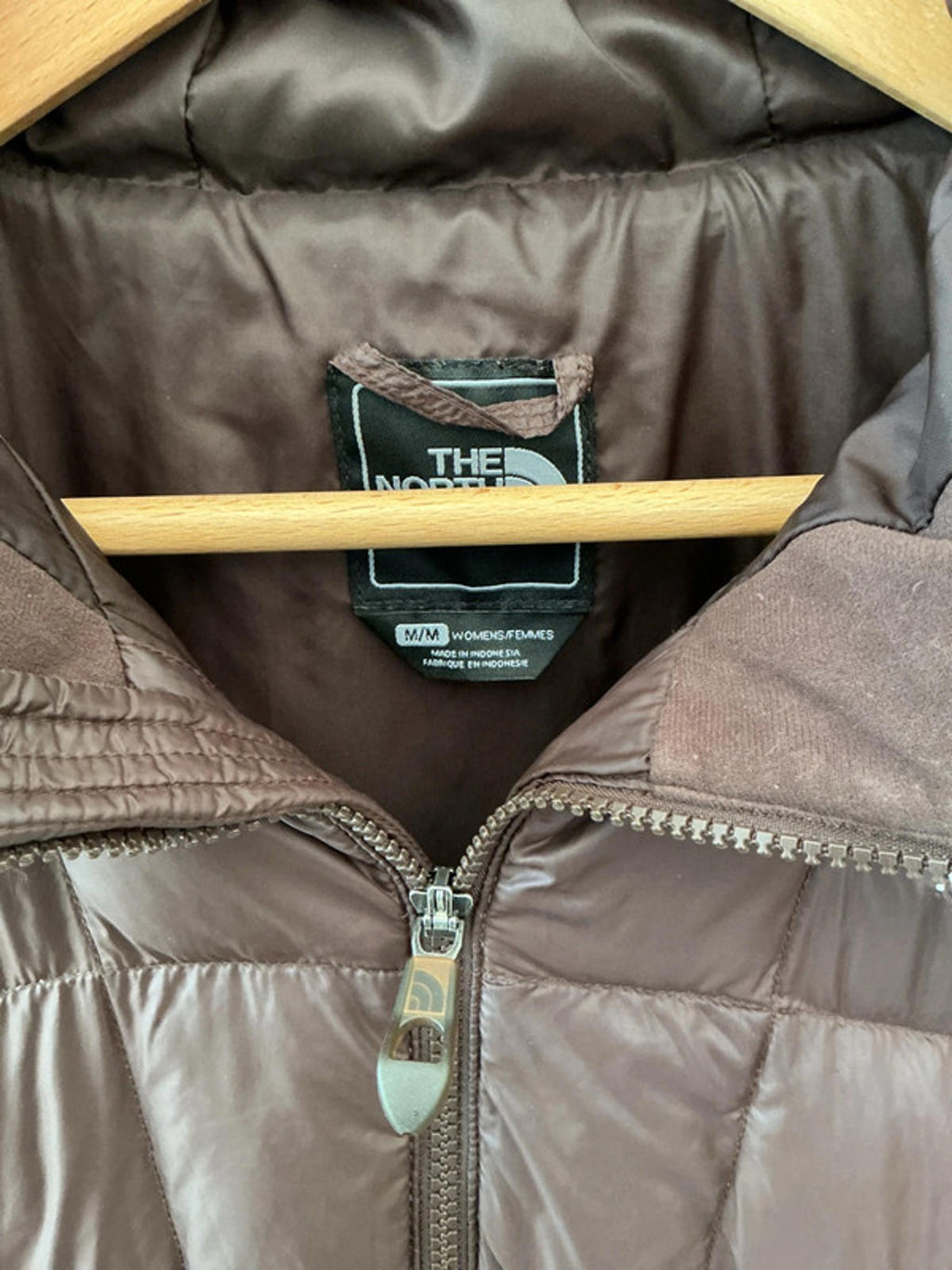 The North Face Women's Down Puffer Jacket Medium Brown Very Good
