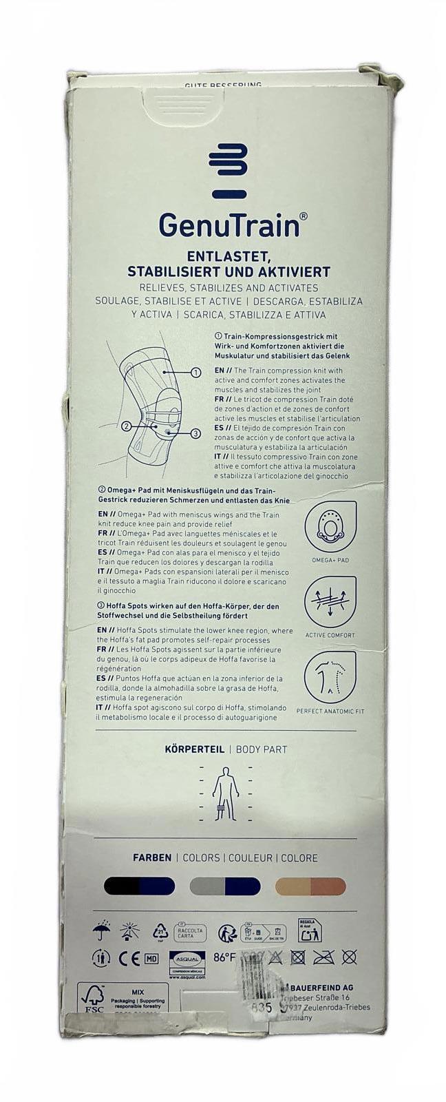Bauerfeind GenuTrain Knee Support Brace Size 4 Medium Stabilising