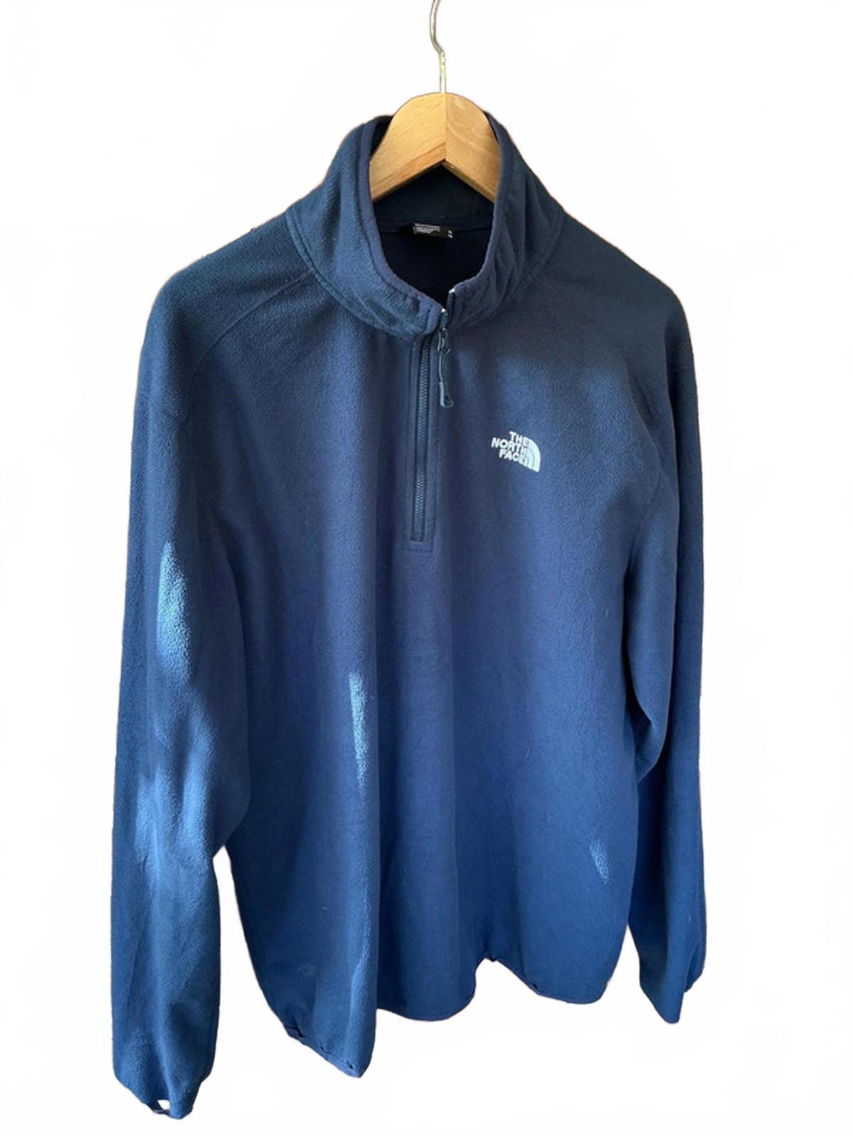 The North Face Men's Fleece Half Zip XL Blue Good Condition