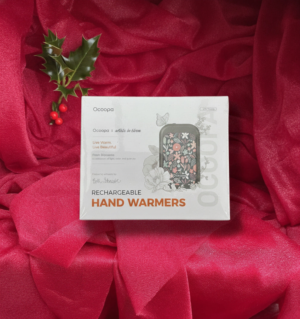 Ocoopa Rechargeable Hand Warmers Unisex Floral Pattern Portable Long-Lasting