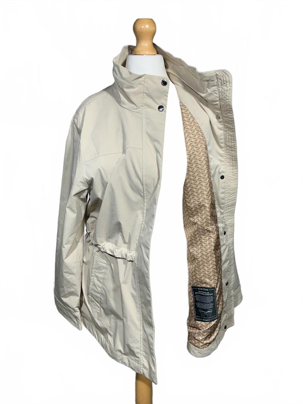 Geox Claudin Beige Women's Utility Jacket Size 14