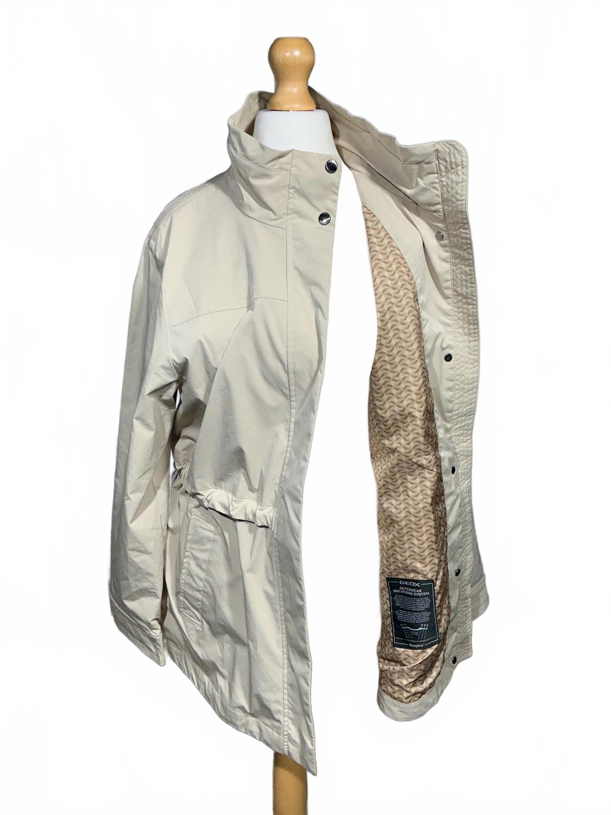 Geox Claudin Beige Women's Utility Jacket Size 14