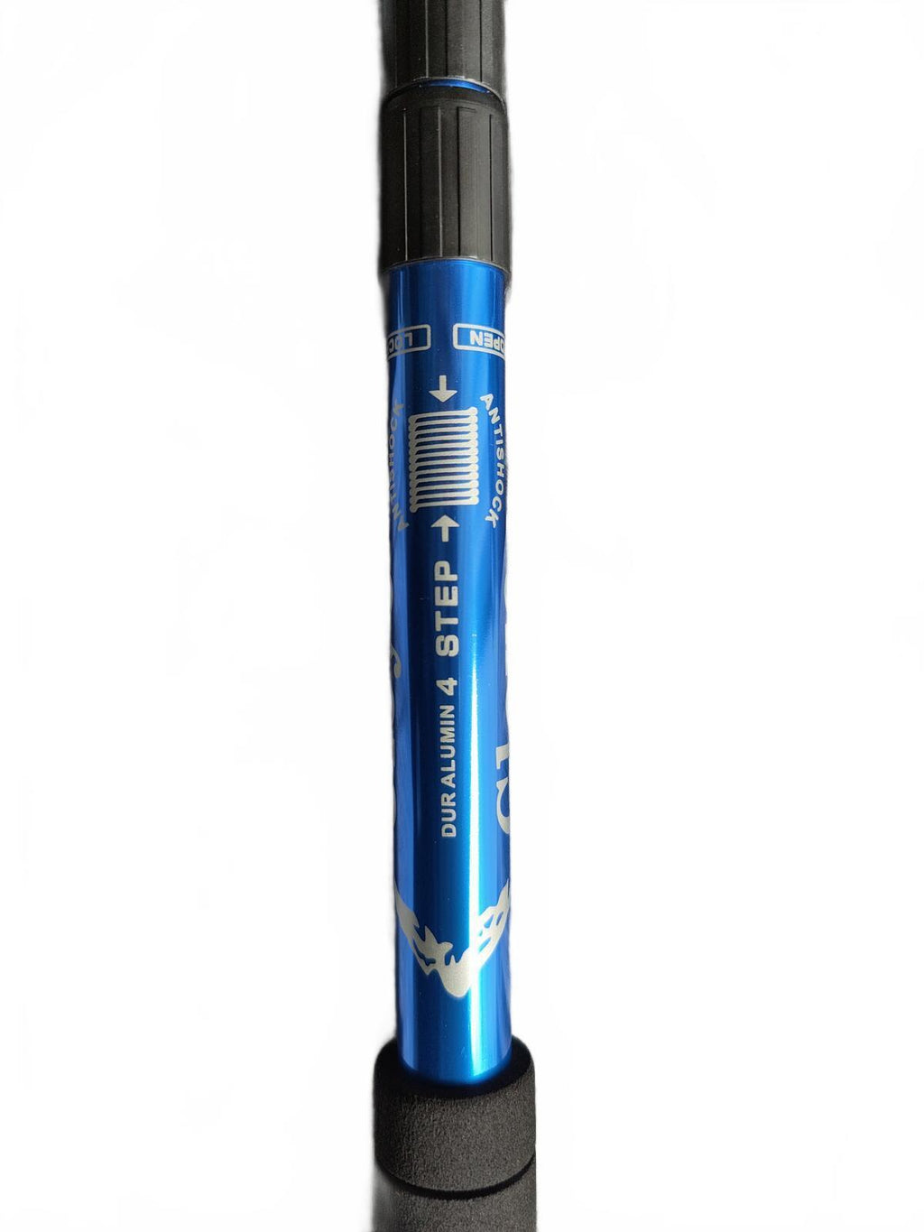 Pair of Cleye Adjustable Trekking Poles Blue Anti-Shock Hiking Sticks One Size