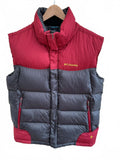 Columbia Men's Puffer Vest Two-Tone Red Gray Large Very Good Condition