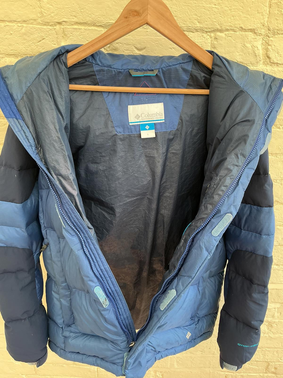 Columbia Men's Blue Hooded Puffer Jacket