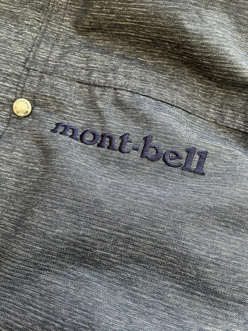 Men's Montbell Down Insulated Gray Hooded Puffer Jacket