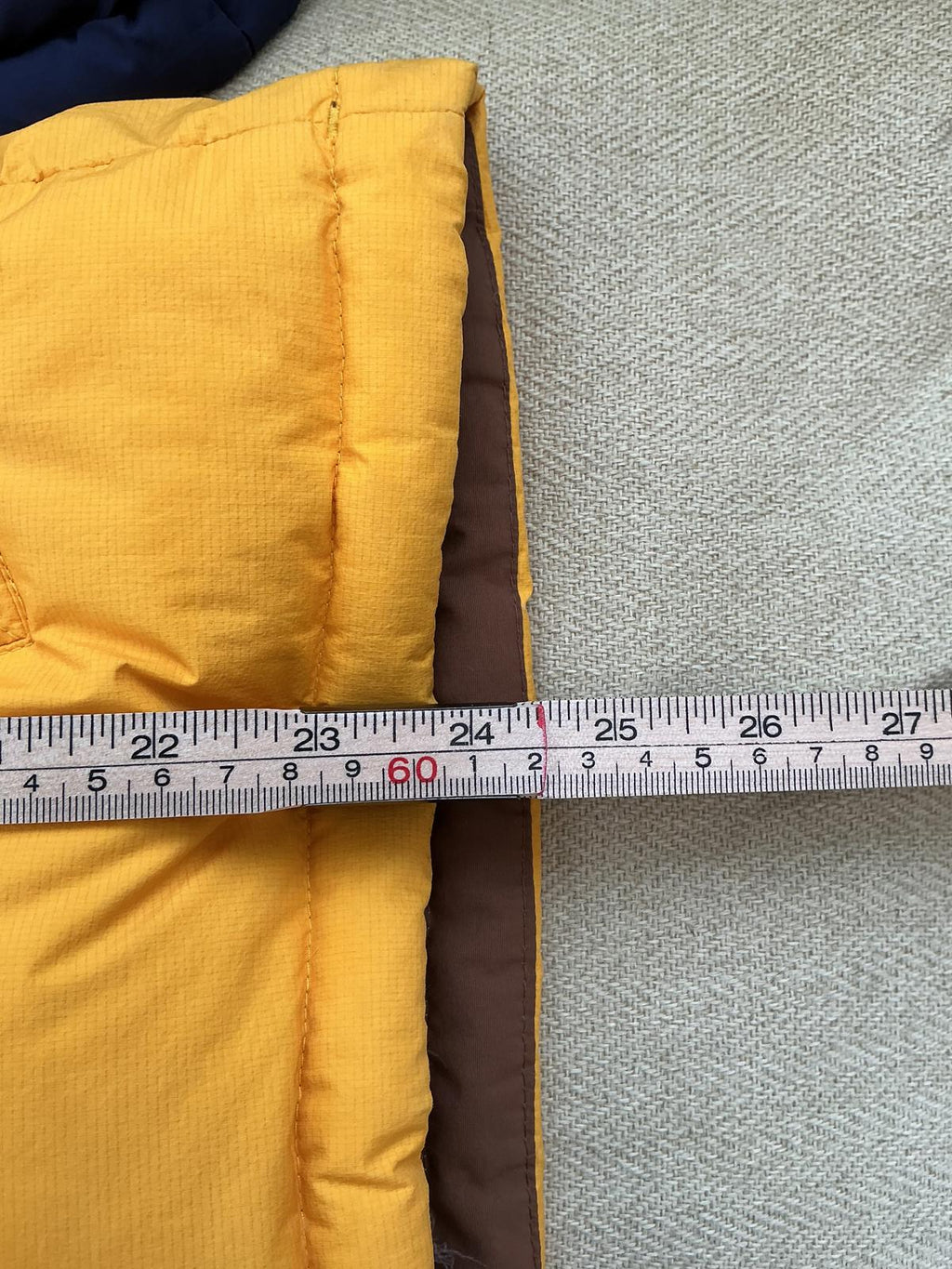 The North Face Women's Puffer Jacket Insulated Hood Yellow Brown Very Good