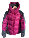 Columbia Women's Insulated Puffer Jacket Omni-Heat Large Pink Gray Very Good