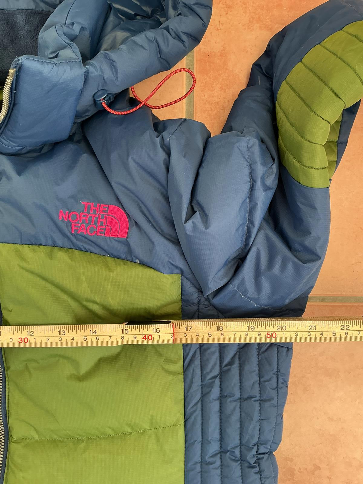 The North Face Women's Puffer Jacket Hooded Insulated Blue Green Very Good