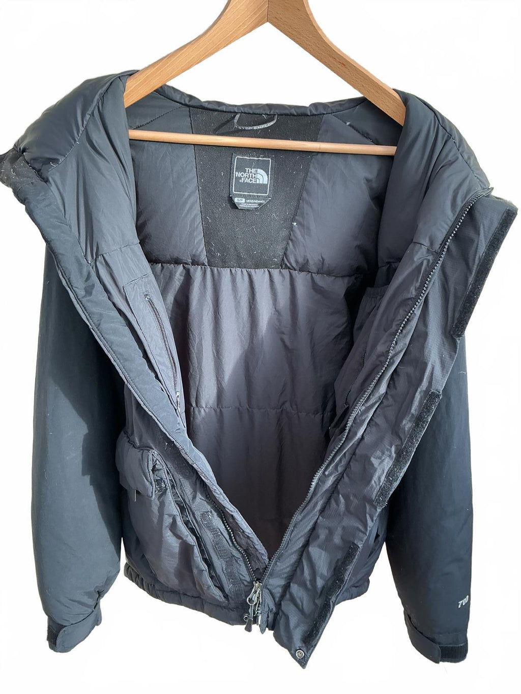 The North Face Men's Puffer Jacket High Collar Multiple Pockets Small Black